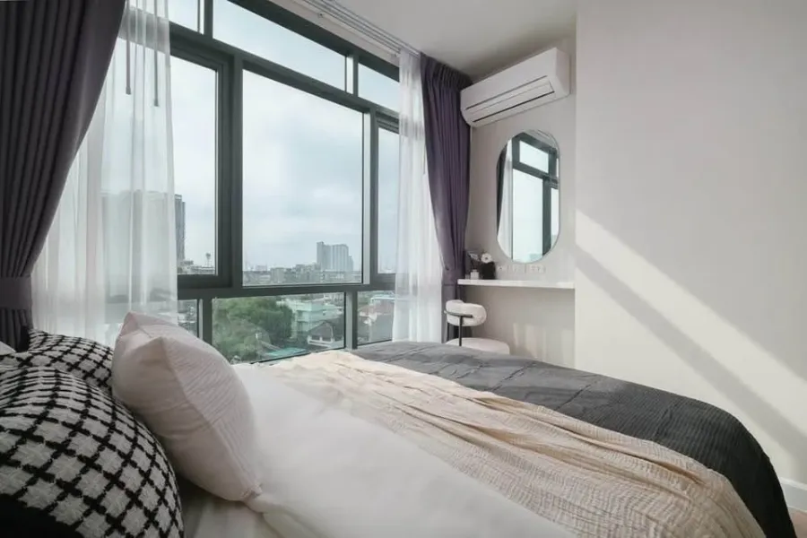 For sale: Metro Sky Prachachuen, 1 bedroom, 1 bathroom, beautifully decorated, 9th floor, beautiful view, not blocked, don't miss it.