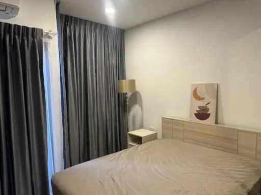 For rent the stage mindscape Ratchada - Huai Khwang, built-in room with wardrobe and kitchen, fully furnished, vacant, ready to move in images