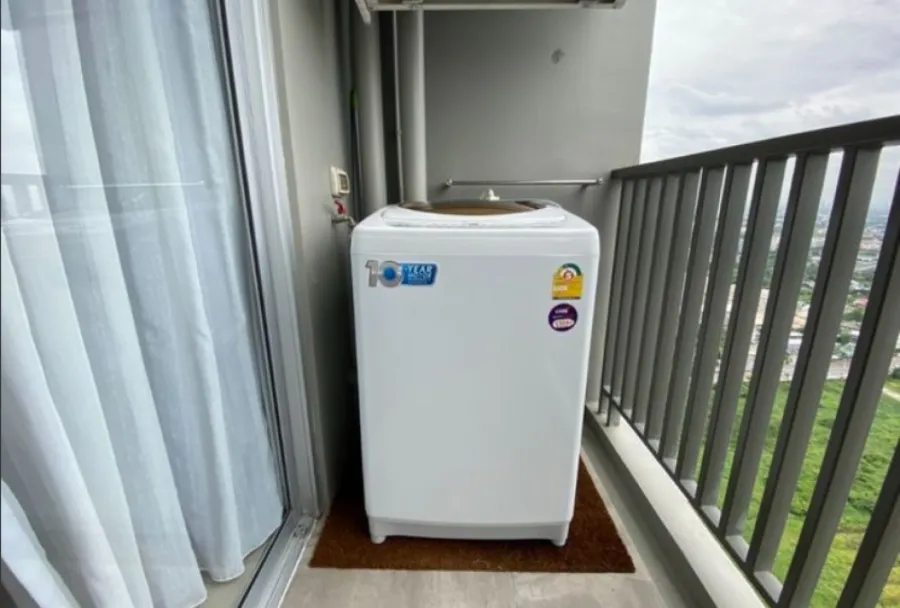 For rent, Manor Sanambinnam, 33rd floor, Chao Phraya River view, very beautiful, has everything, complete with washing machine, book now.
