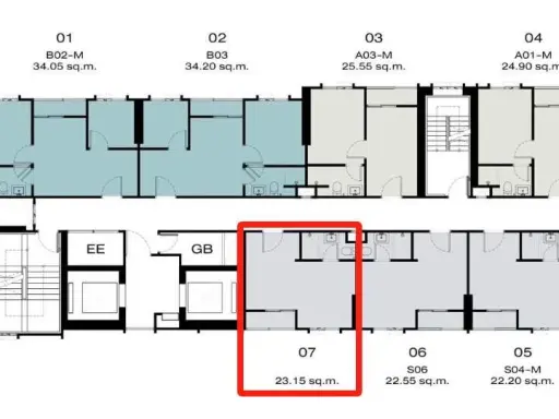 Selling down payment Nue Riverest Ratburana, the whole floor has only 7 units, not chaotic, not disturbing each other, not crowded, hurry up and grab