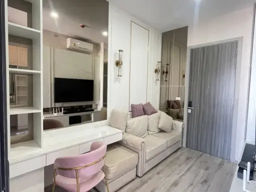 ให้เช่า KnightsBridge Prime On-Nut 1 ห้องนอน 1 ห้องน้ำ แต่งสวยคุมโทน มาพร้อมเฟอร์ครบครัน จองเลย