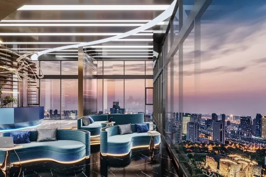 Down payment sale for Aspire Vibha-Victory, 8th floor, same floor as the common area, swimming pool, fitness center, no buildings blocking the view, n