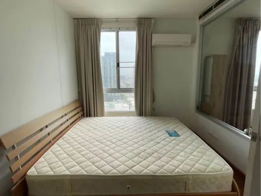 For rent, The Parkland Ratchada-Thapra, nice room, 23rd floor, north, good wind, sky train view, no building to block, book now.