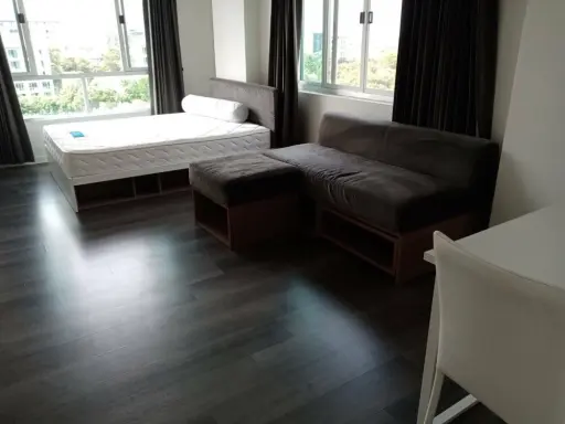Sell, rent!! D Condo Campus Resort Abac Bangna Abac 7th floor, Building A, corner room, ready to move in, don't miss it!!