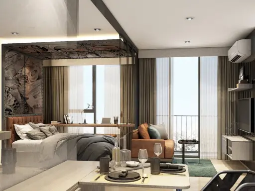 ขายดาวน์ Modiz Rhyme Ramkhamhaeng Rare Unit วิวจากห้องโล่ง ไม่มีตึกบัง ได้วิว city view ซื้อเลย