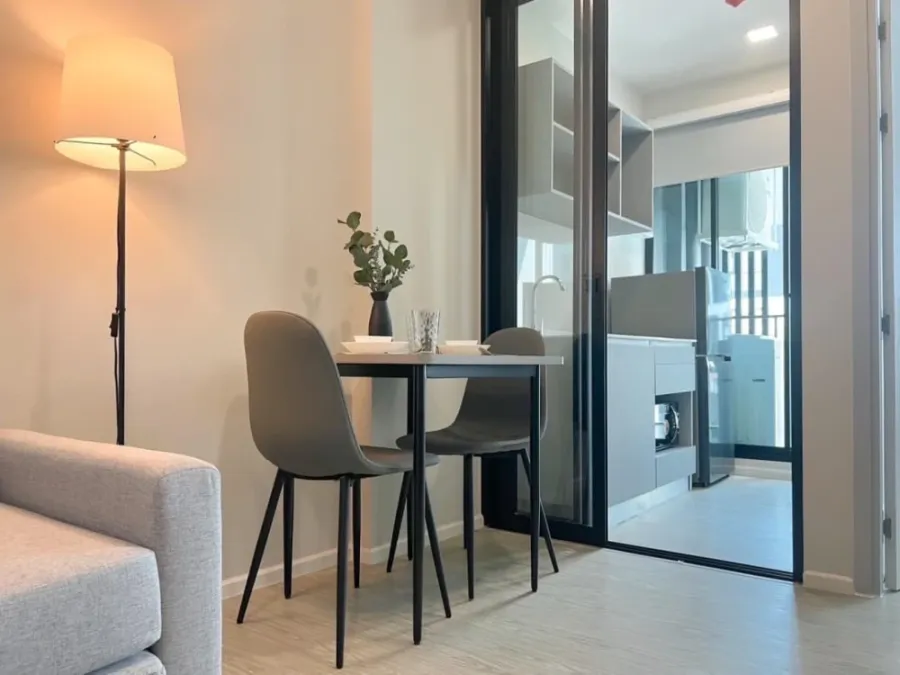 For rent: KAVE Pop Salaya, 4th floor, beautiful room, fully decorated, ready to move in immediately. Book now, don't wait.
