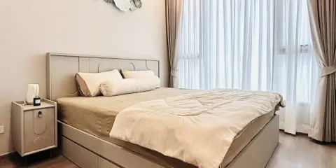 For rent Whizdom by the forestias ห้องแต่งพร้อมอยู่ โทนขาวสบายตา ราคาสบายกระเป๋า รีบมาจองเลย