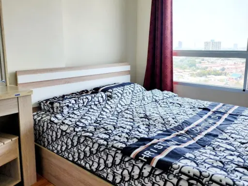 For rent, Lumpini Ville Nakhon In-River View, 14th floor, beautiful view, clean room, comfortable to the eyes, very livable, don't miss it.