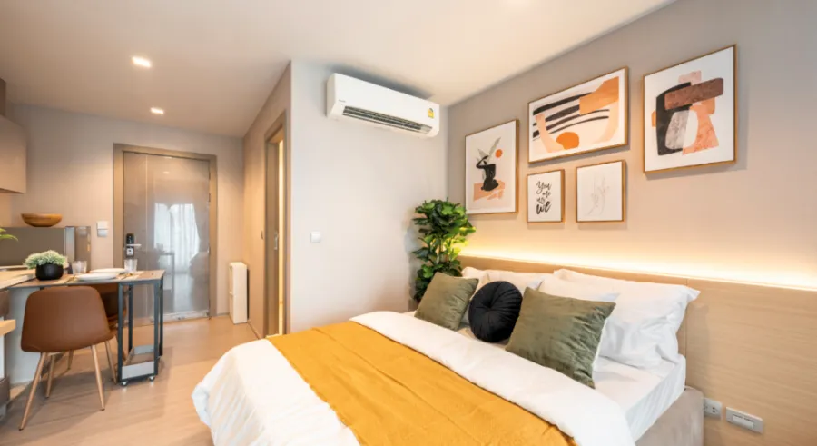 Condo for rent, Life Asoke-Rama 9, beautiful room, beautiful decoration, complete furniture, book now