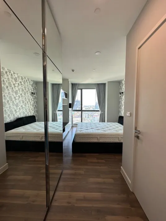 For sale, for rent!! Condo The Room Sukhumvit 62, 17th floor, Building A, beautiful room, newly renovated. Fully furnished, ready to move in, reserve