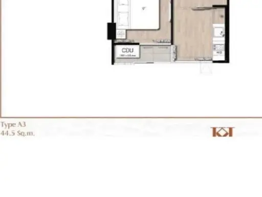 ขายคอนโด KLASS SIAM 1ห้องนอน 1ห้องน้ำ ขนาด 44.1 ตรม. ชั้น 5 images