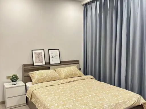 Condo for rent, One Nine Five Asoke-Rama 9, a nice room, complete here, just come and move in, don't wait.