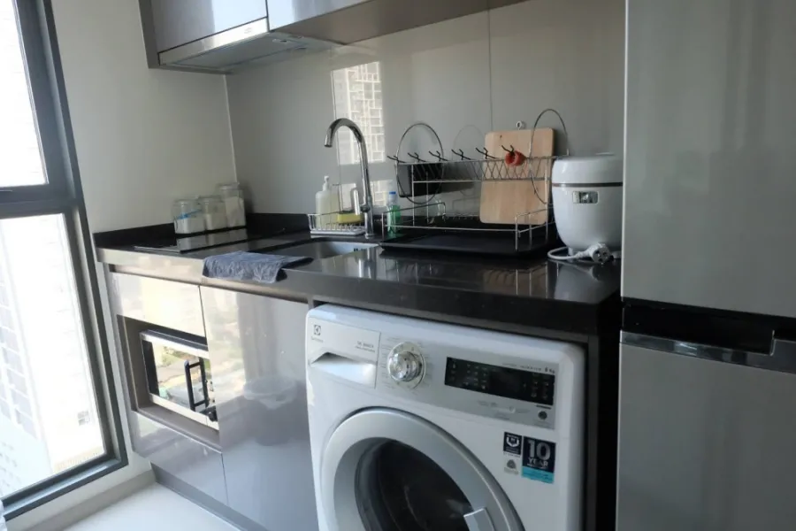 Rhythm Asoke condo for rent, 1 bedroom, 1 bathroom, 20th floor, the best view, has everything Tell me to move quickly