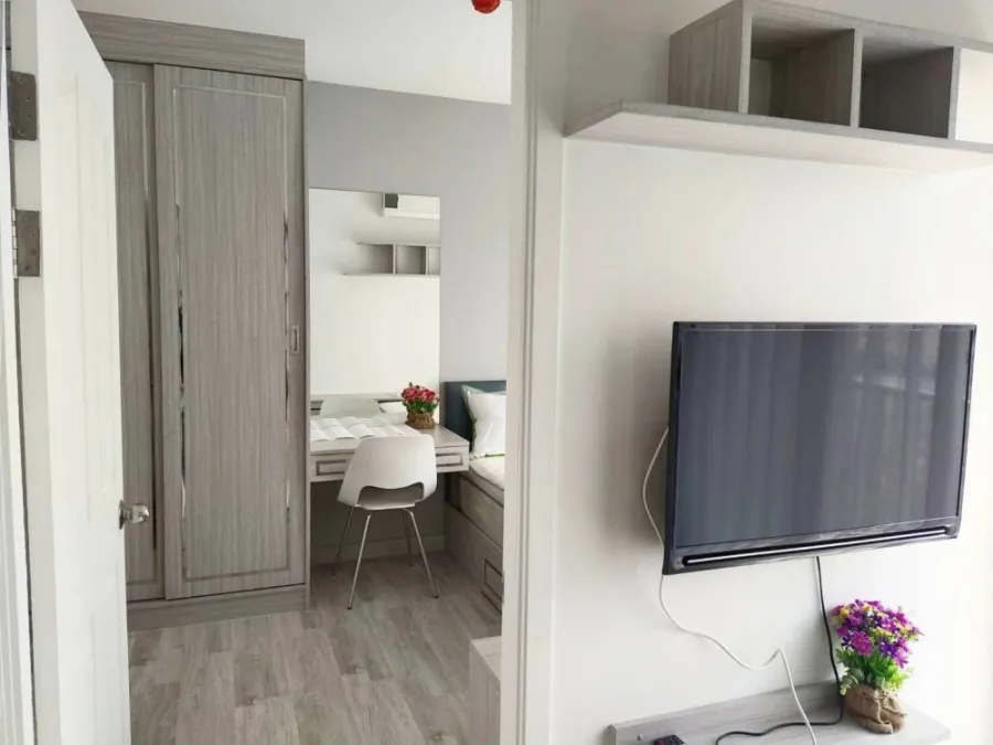 Condo for rent, Manor Sanambinnam, Building A, 16th floor, river view, decorated in minimal style Hurry up to reserve before you miss it.