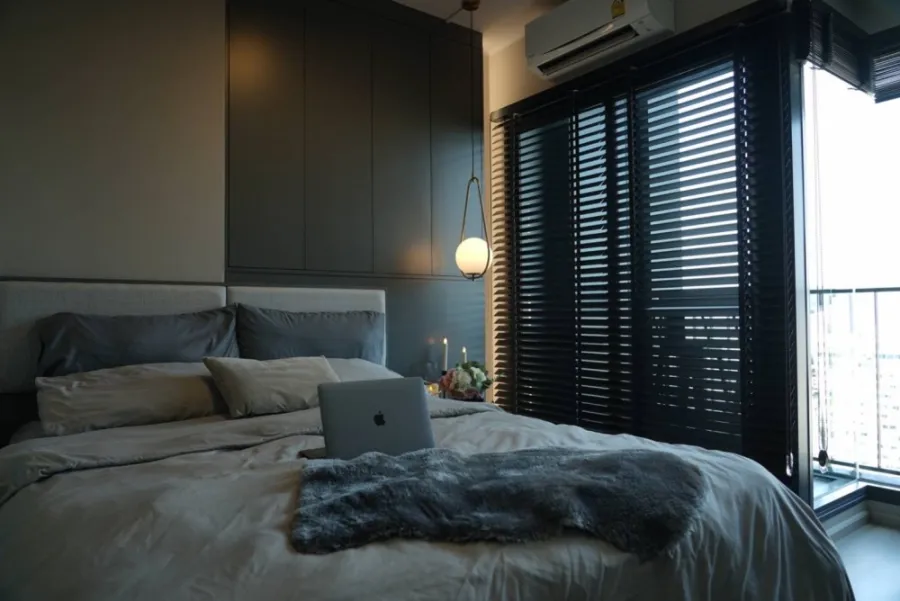 For rent/sale Condo IDEO Ratchada-Sutthisan, 21st floor, room facing north, room is a single corridor, very private, buy now.