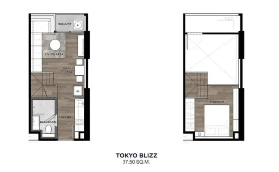 Condo for sale, Landmark @ MRTA Station, duplex type room, 14th floor, inexpensive price, buy quickly, don't miss it.