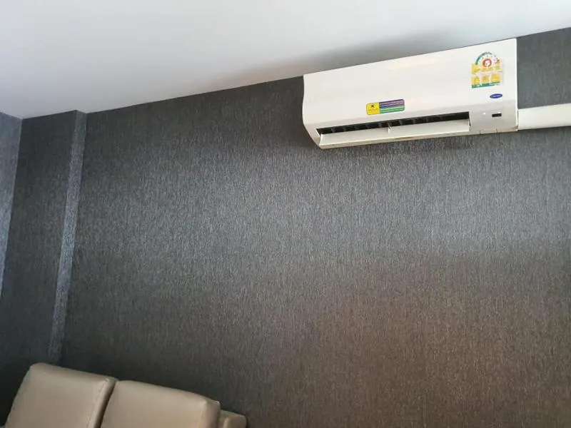 For rent The Iris Bang Yai, simple decorated room Fully furnished + electrical appliances All done in one room, move quickly.