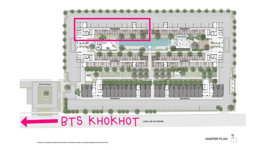 Selling down payment at a loss, Nue Cross Khu Khot Station Condo, Studio room, North View, open view, no blocking buildings, buy now.