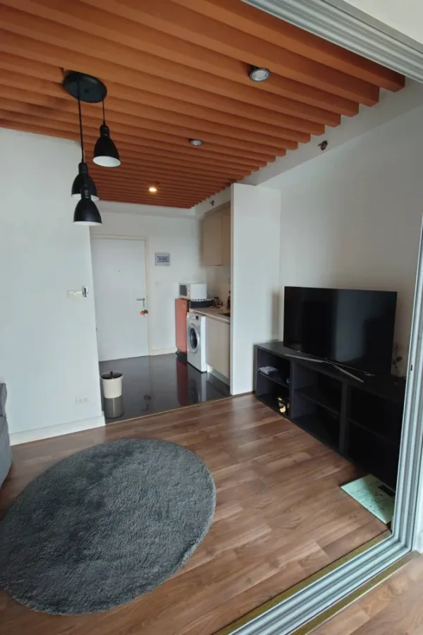 For sale or rent: A Space Me Bangna, studio room, fully furnished. Just bring your bags and move in!