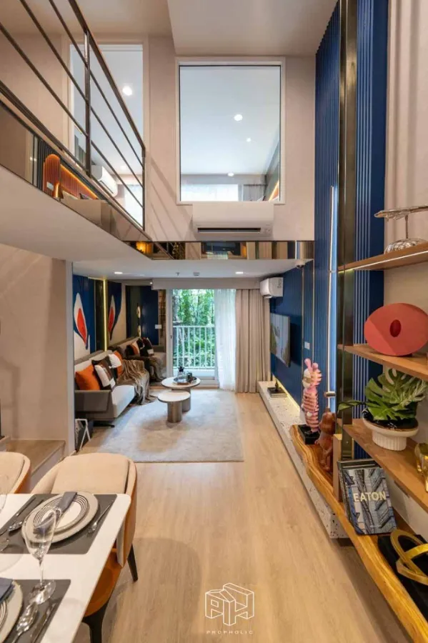 Condo for sale, Culture Chula, 17th floor, duplex room, with an open view, very comfortable to the eyes. You can't miss booking it.