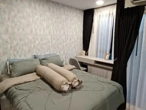 For rent, Cave Eva, 4th floor, outside view, partition room fully furnished Ready to move in. Hurry up to reserve before it's gone.