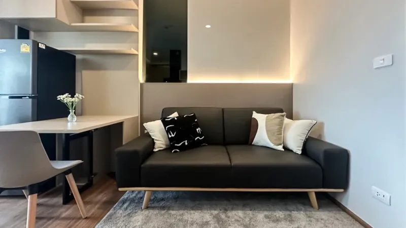 ให้เช่าคอนโด ดิ ออริจิ้น ราม 209 อินเตอร์เชนจ์ 1 Bedroom Plus ชั้น 14 ตกแต่งพร้อมเครื่องใช้ไฟฟ้าครบ รีบจอง