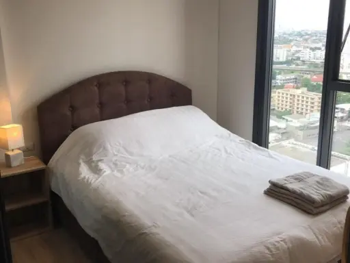 Condo for rent, The Base Garden-Rama 9, high floor, beautiful view, fully furnished. Don't be late, book now!!