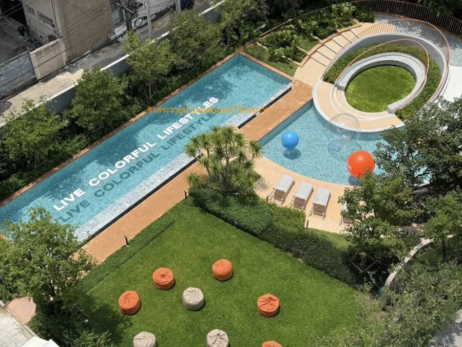 Down payment for sale, Ideo Ramkhamhaeng - Lamsalee Station, 11th floor, good wind, pool view, very chill atmosphere, worth living like this, must res