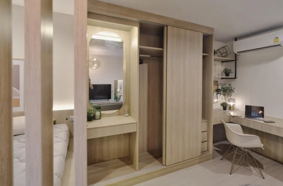 Quick rent! Life Ladprao - High floor, corner room decorated in modern Japanese style, good location, convenient transportation.