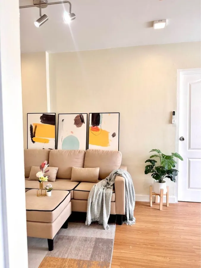 Condo for sale, The Niche Lat Phrao 48, fully furnished, ready to move in, 3rd floor, great price, reserve first, get first.