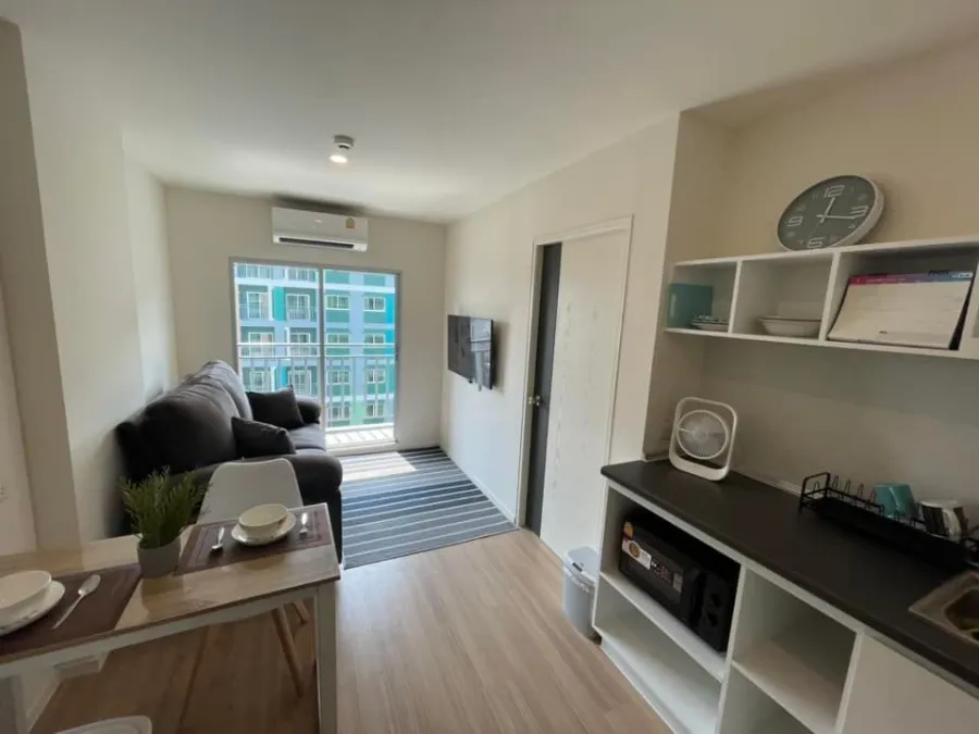For rent, Lumpini Ville Chaengwattana 10, nice room, fully furnished, good price like this, must hurry and book