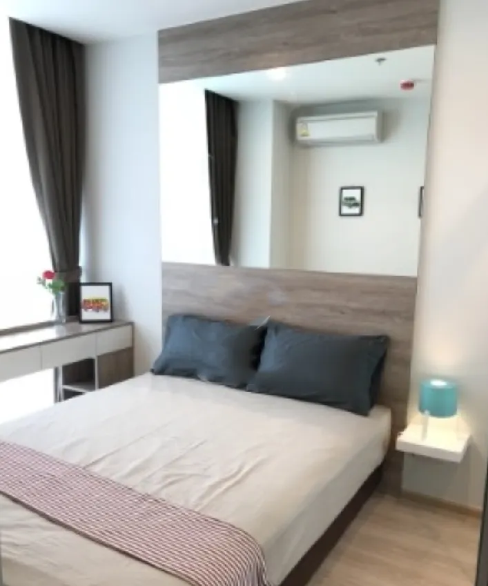 Condo for rent, Noble Revolve Ratchada, 1 bedroom, 1 bathroom, room window facing north fully furnished