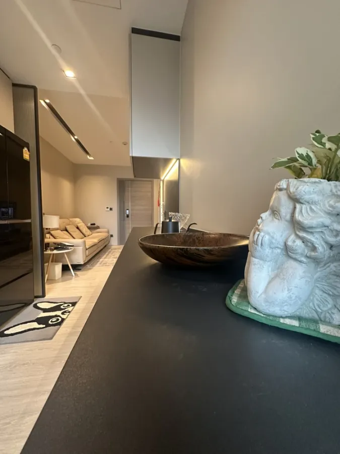 Condo for rent: The Room Sukhumvit 38, beautiful room, 15th floor, central garden floor, next to the garden, view of the garden and Chao Phraya River,
