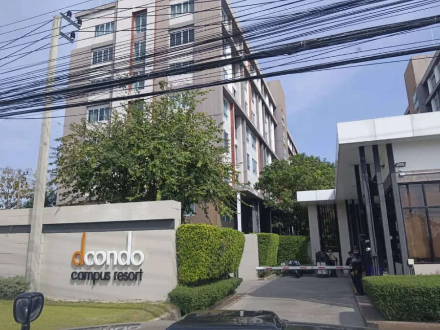 For rent, D Condo Campus Resort, ABAC Bangna, beautiful room, fully furnished, good location, ready to move in, book now!