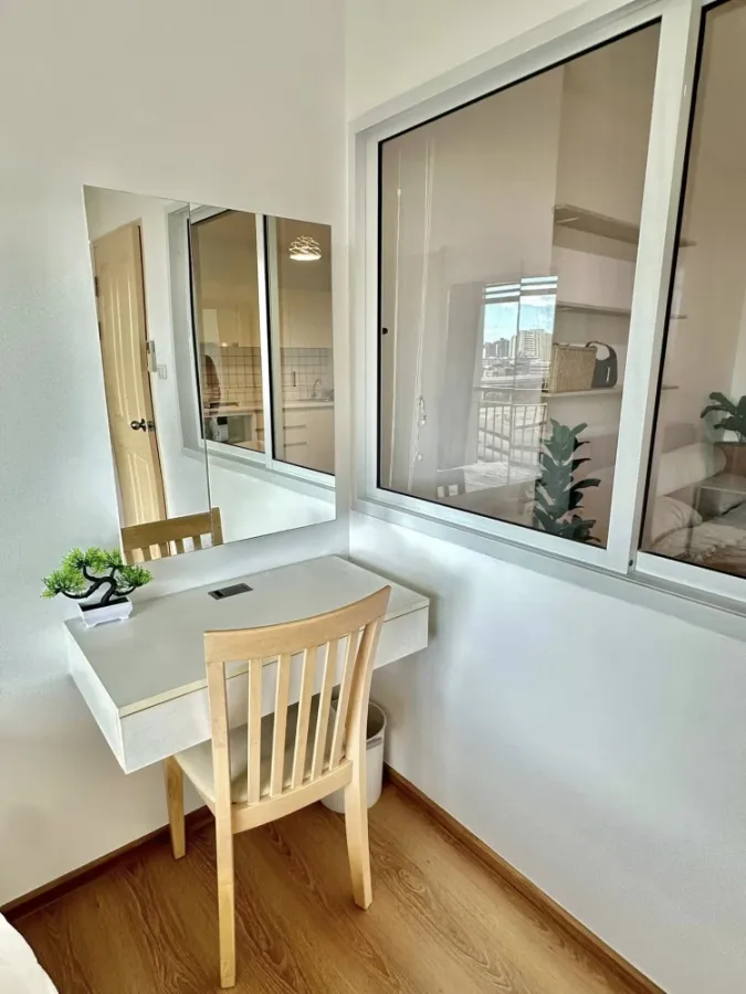 Condo for rent, SYM Vipha Ladphrao, nice room, fully furnished, appliances included, closed kitchen, well-built in, move in now!