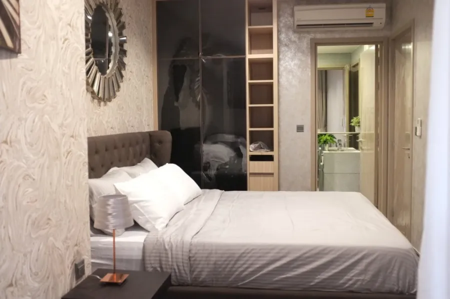 For sale, for rent, Condo The Line Ratchawithi, beautiful room, decorated, ready to move in, first come first served.