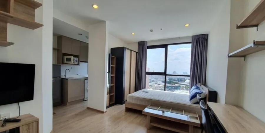 Ideo Q Chula-Samyarn for rent, 16th floor, Studio, beautiful city view. have everything You can just come in.