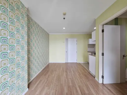 For sale: Lumpini Ville Sukhumvit 77, unfurnished unit. Clean, bright, and airy, with beautiful wallpaper throughout. Book now! images