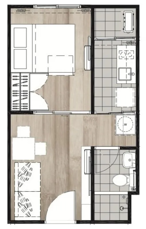 For sale, for rent!! Condo Notting Hill Sukhumvit 105, 6th floor, Building F, beautiful room, built-in furniture, hurry to book now!!
