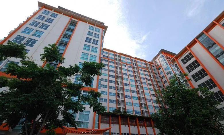 For rent, PG RAMA 9 Condominium, room with good wallpaper, great price, convenient, complete here, come book now, don't miss out.