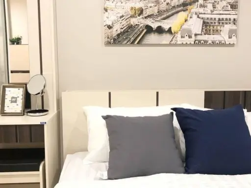 For sale: Regent home Sukhumvit 97/1. Simple decorated room with divided rooms. Fully furnished. Good like this. Book now.