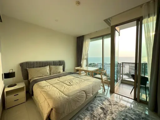 ให้เช่า The Riviera Jomtien pattaya วิวทะเลเงียบสงบ ชมพระอาทิตย์ตกดินสวยมาก เครื่องใช้ไฟฟ้า เฟอร์ครบ จองก่อนได้ก่อน
