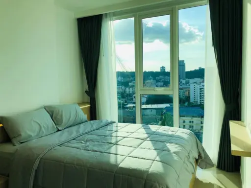 For rent, City Garden Tower, Pattaya, corner room, new room, beautiful decoration, fully furnished, do not miss it. Urgent. images