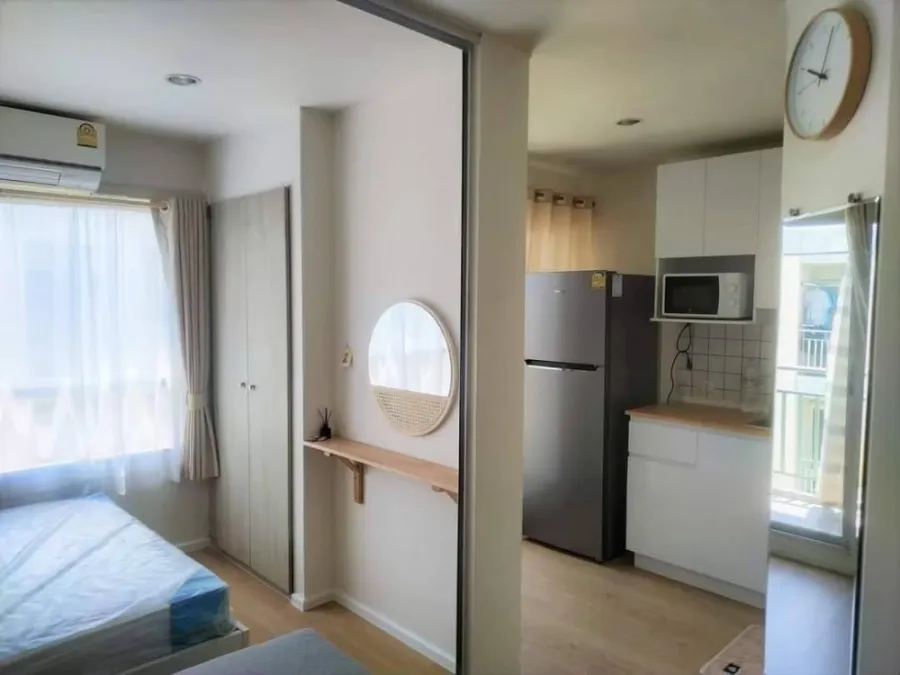 For rent, Lumpini Ville On Nut - Phatthanakan, top floor, quiet, good weather, fully furnished, ready to move in.
