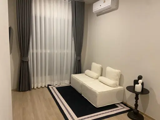 Condo for rent, Lumpini Place Chaengwattana-Pak Kret Station, room ready to move in, fully furnished, electrical appliances, move now.