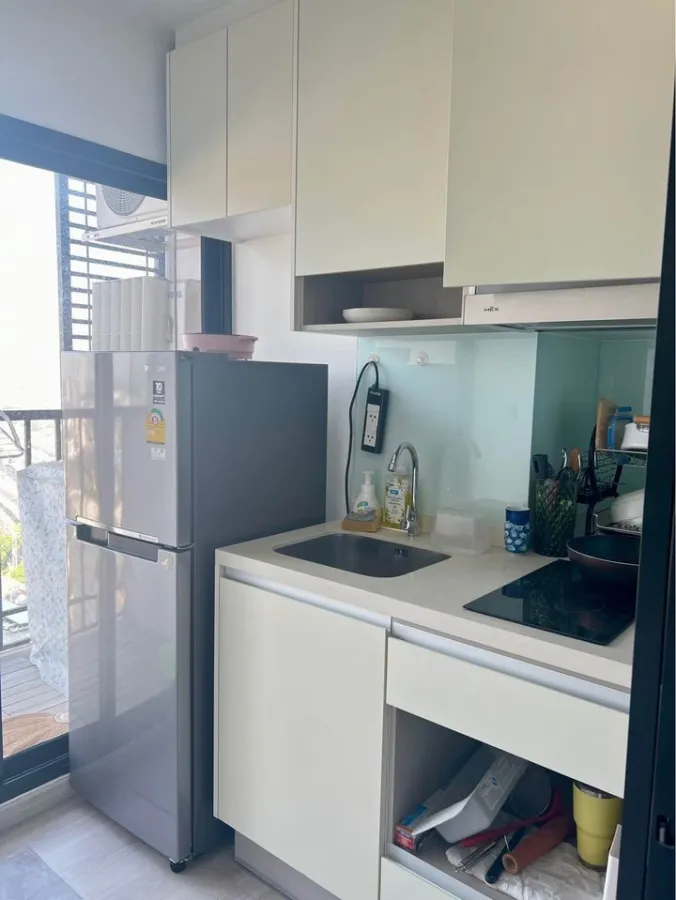 For sale or rent, Skyline Rattanathibet, 16th floor, open view, comfortable for the eyes, fully furnished, whether you want to buy or rent, it's wor