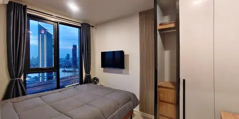 ให้เช่า NUE RIVEREST Ratburana ห้องชั้นสูง ลมดี เฟอร์พร้อม มาแต่ตัวเข้าอยู่ได้เลย!!!
