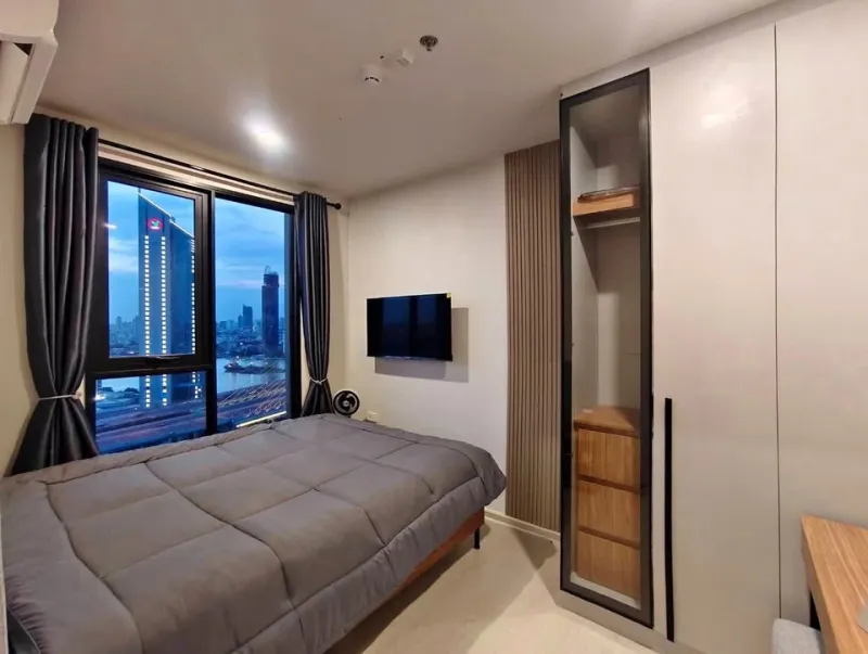 ให้เช่า NUE RIVEREST Ratburana ห้องชั้นสูง ลมดี เฟอร์พร้อม มาแต่ตัวเข้าอยู่ได้เลย!!!