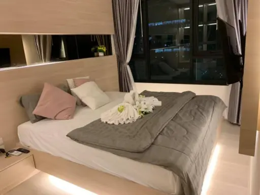 Life asoke for rent, built-in room, beautiful decoration, ready to move in Let me tell you not to miss Absolutely this room