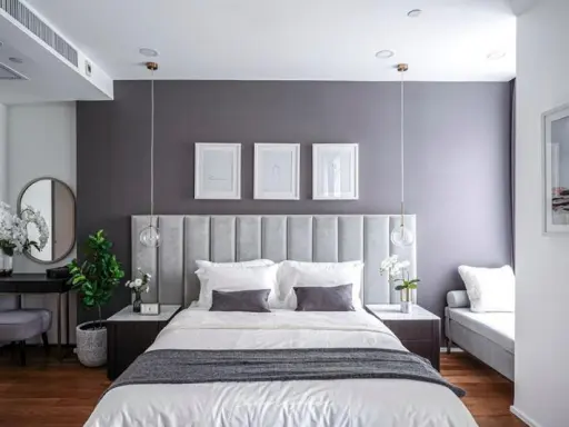 Condo for rent Ashton Chula-Silom, shady garden view Not hot all day Decorated with real oak floor sheets, ready to move in!